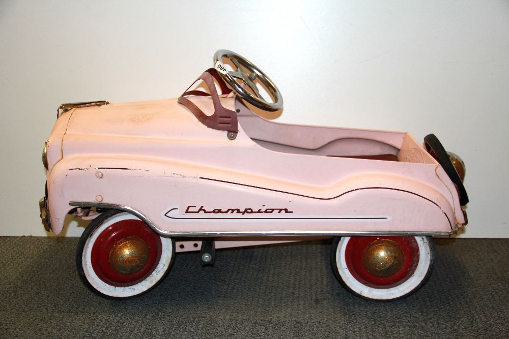 A Gearbox Metal Toy Pedal Car 1950 S Pink Saloon L 95cm Lofty Marketplace