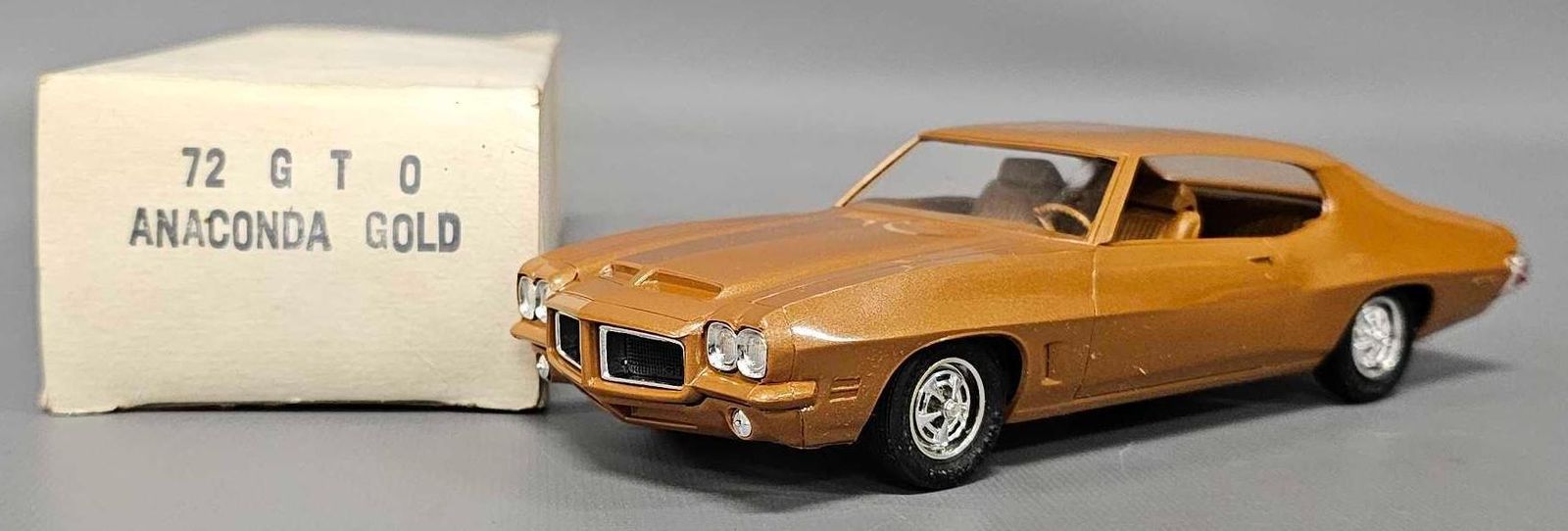 Mint 1972 Pontiac GTO hardtop anaconda gold dealer promo car in