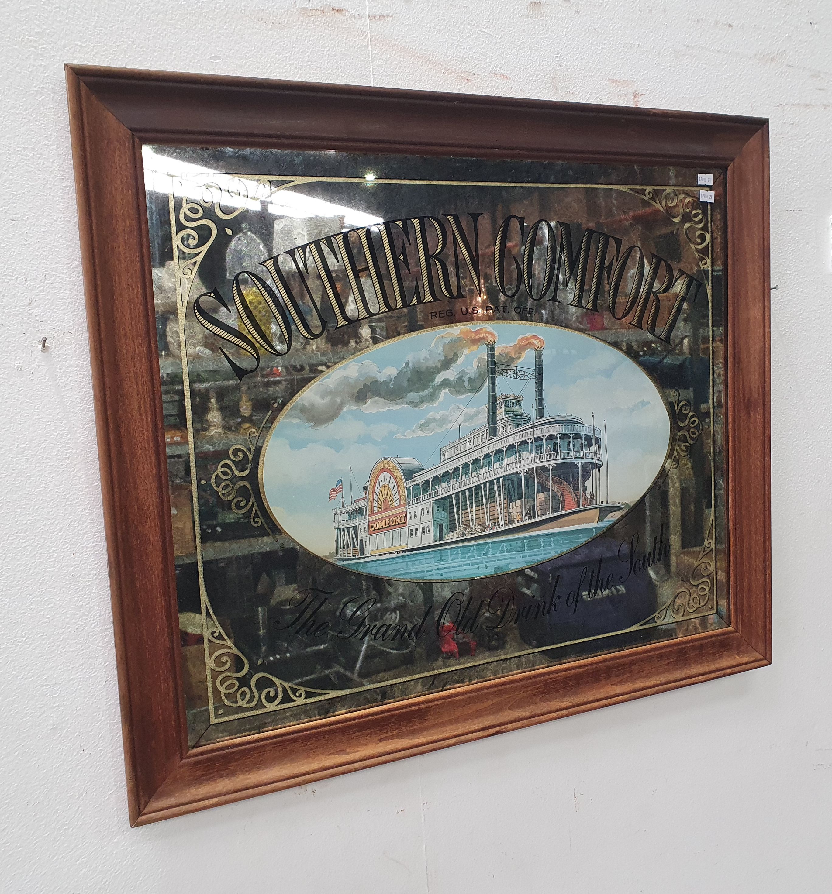 A Southern Comfort Advertising Mirror