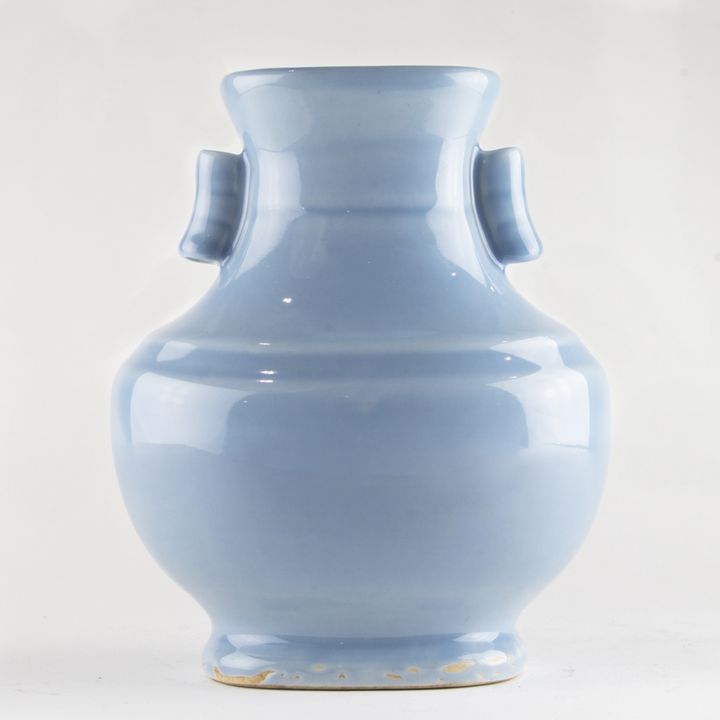 Chinese claire-de-lune glazed vase