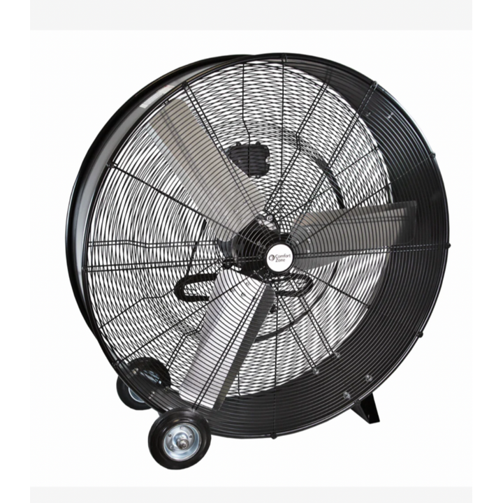 Comfort Zone 36" 2-Speed Industrial Drum-Black