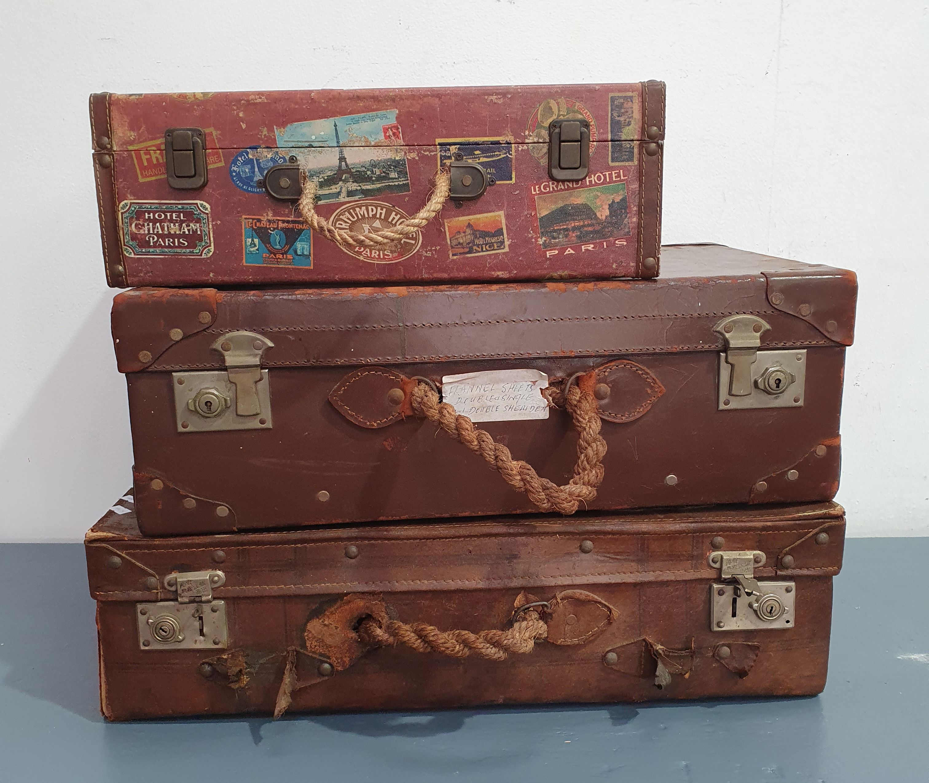 Three Vintage Suitcases