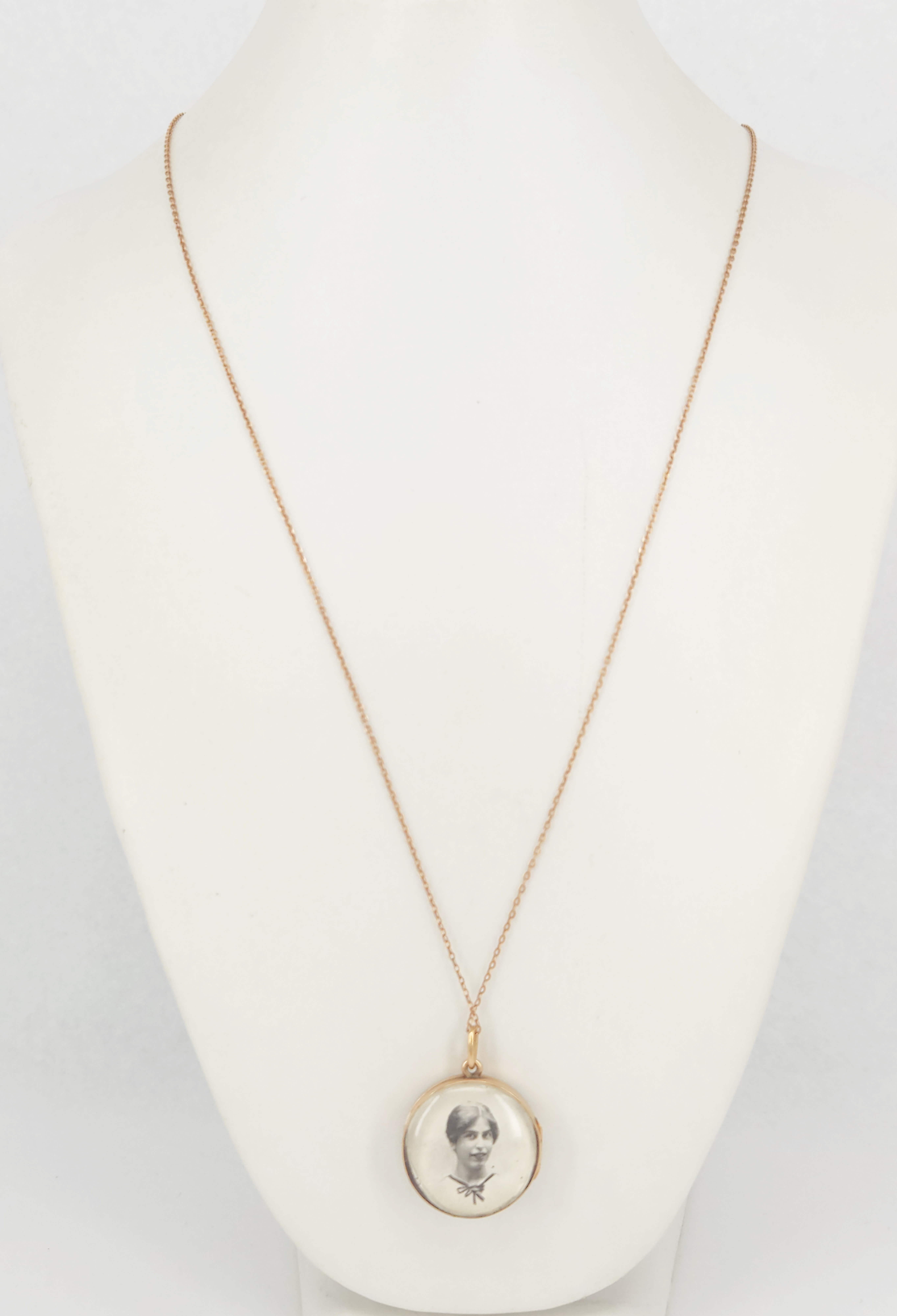An Antique Rose Gold Open Locket