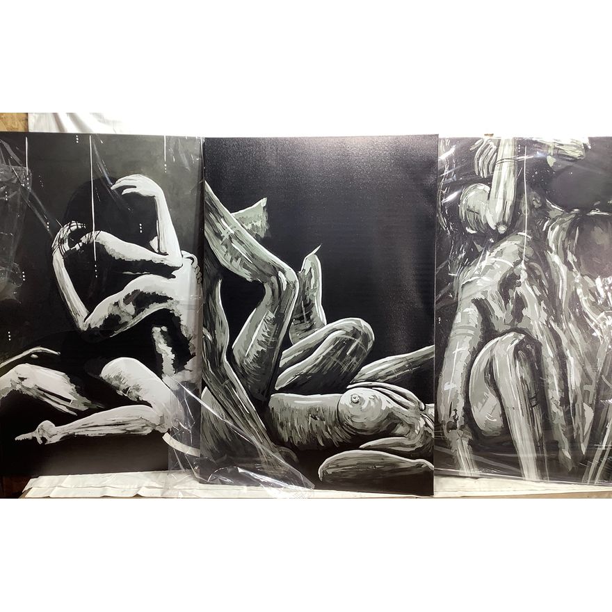 3pc Sensual Couple on Canvas 23.5"x33.5"