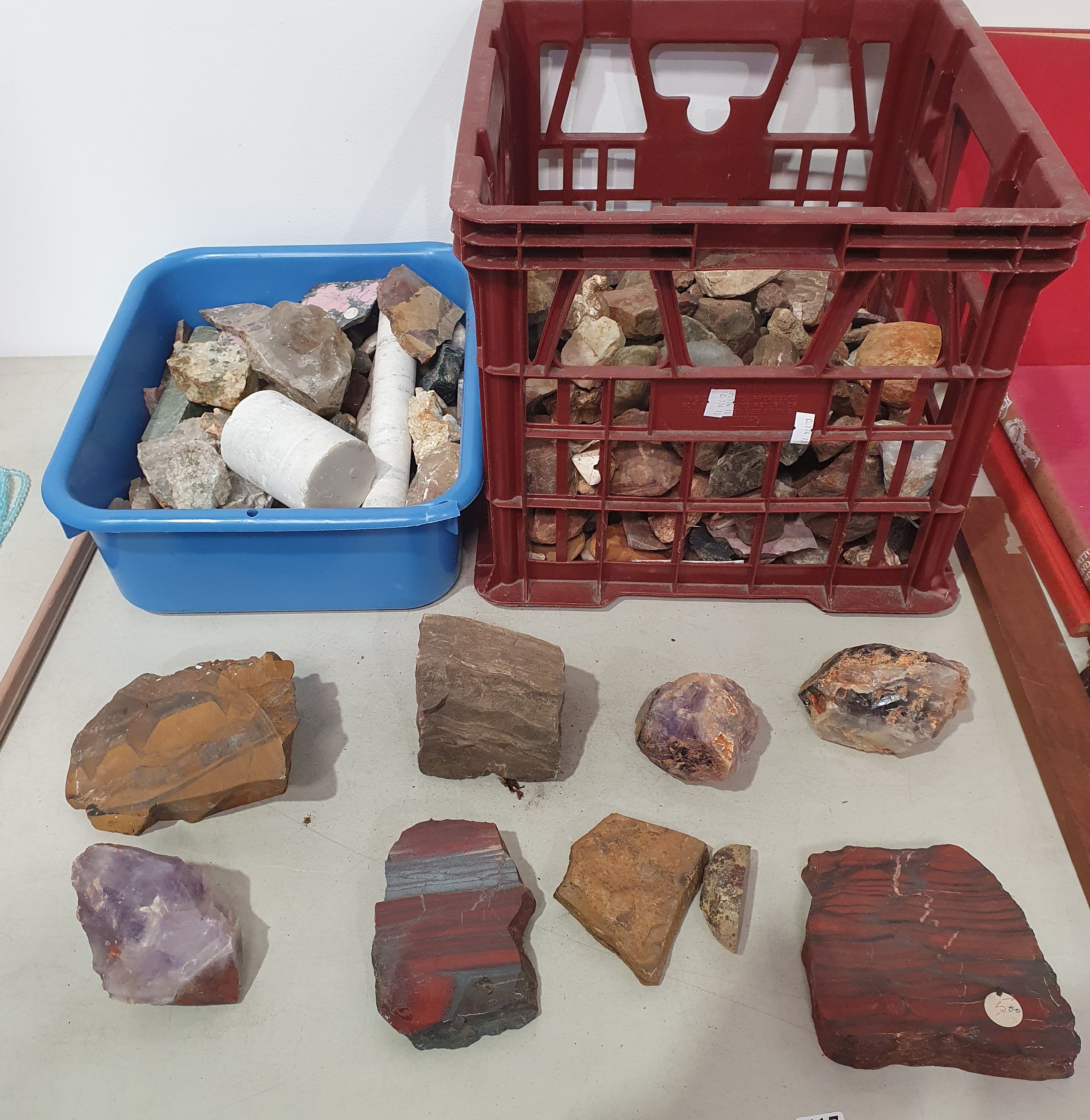 417 · TWO BOXES OF ROCK AND MINERAL SAMPLES