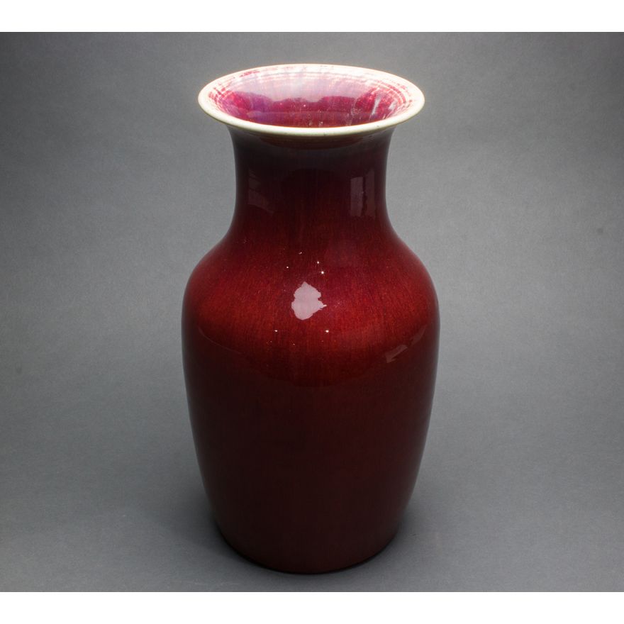 Chinese ox-blood glazed vase