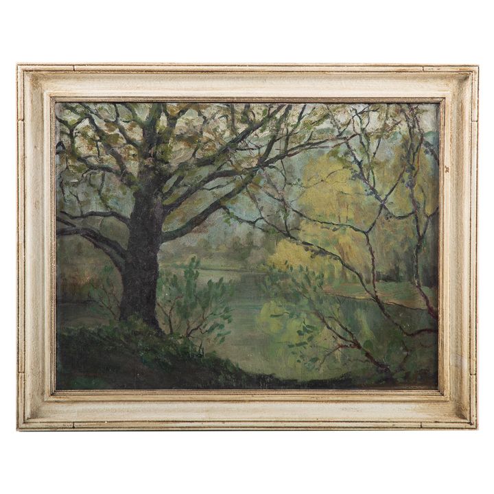Walter A. Bailey. "Along the River," oil