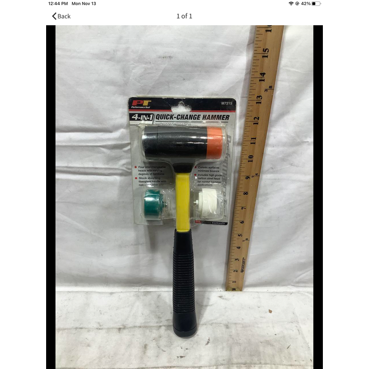 Performance Tool 4-in-1 Quick-Change Hammer
