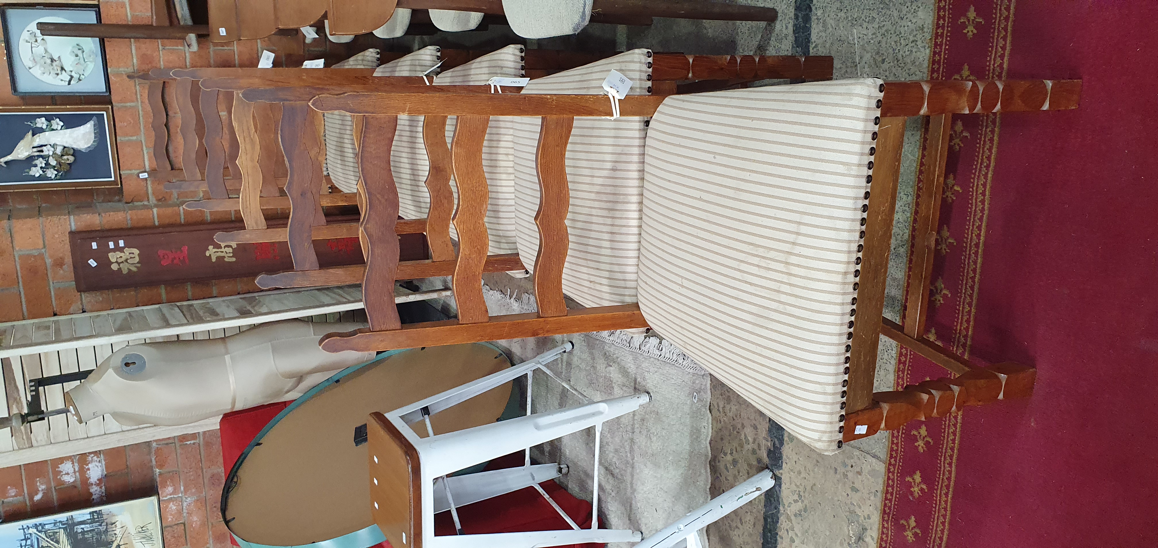 A Set Of Six Ladderback Chairs