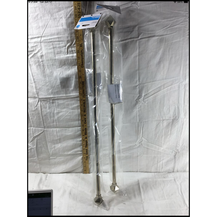 BUYING (2) Room Essentials Decorative Curtain Rods Satin Brass 28''-48''