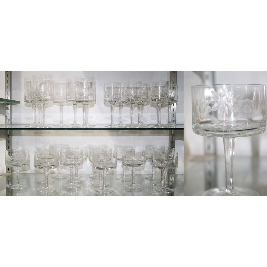 A group of Continental cut glass stemware