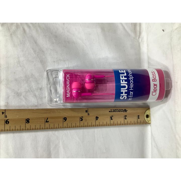 Hot Pink Magnavox Shuffle In Ear Headphone Clear Bass