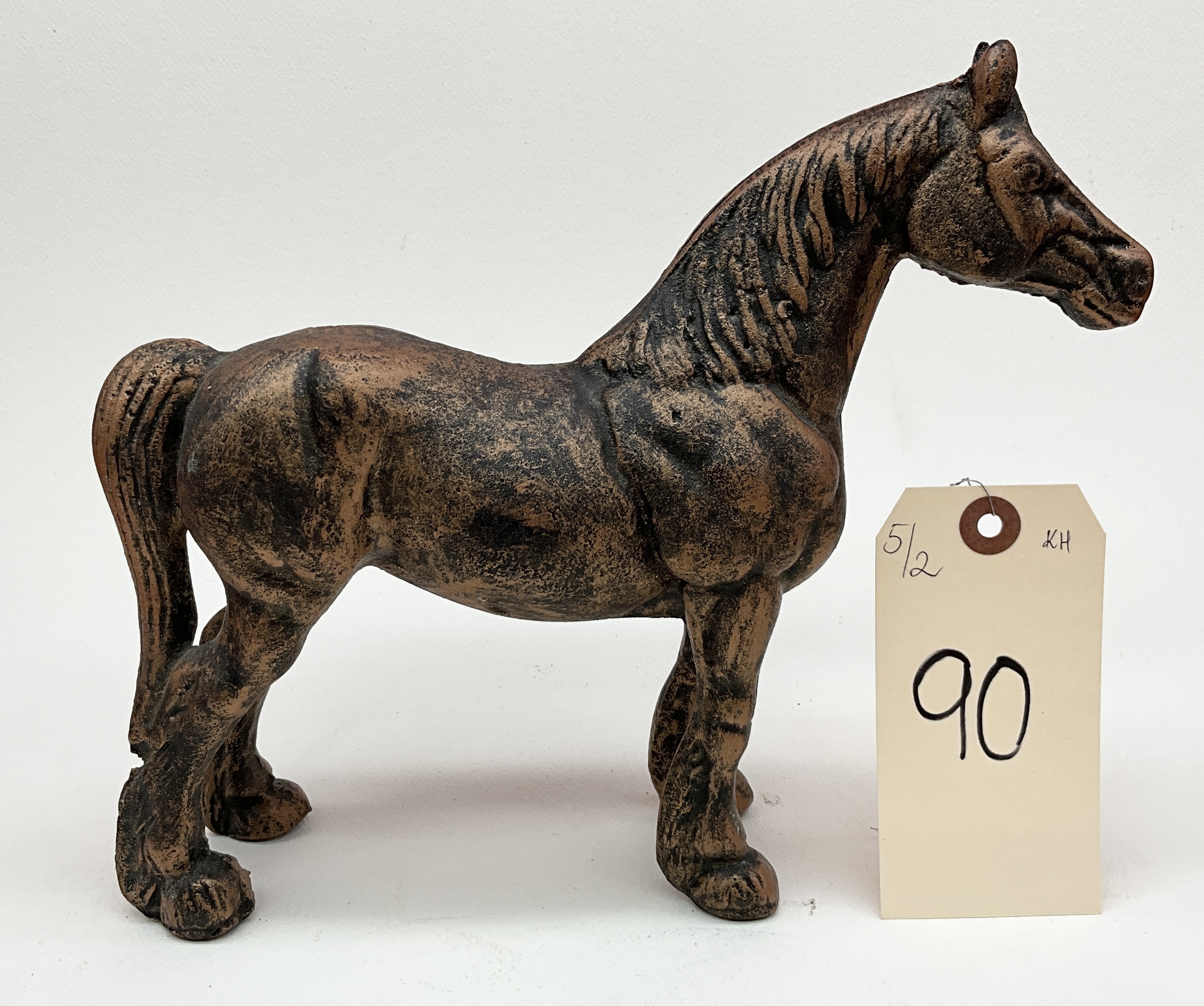 CAST IRON HORSE FIGURE. Teel Auctions