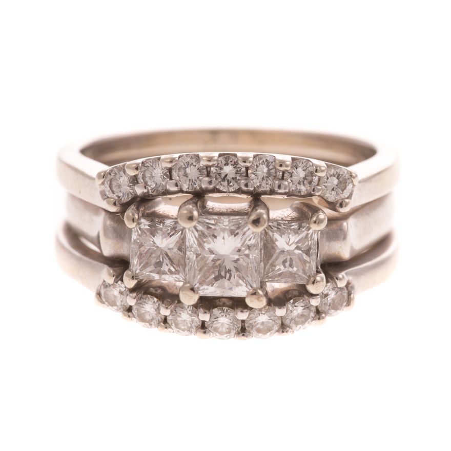 A Ladies Diamond Engagement Ring in 14K