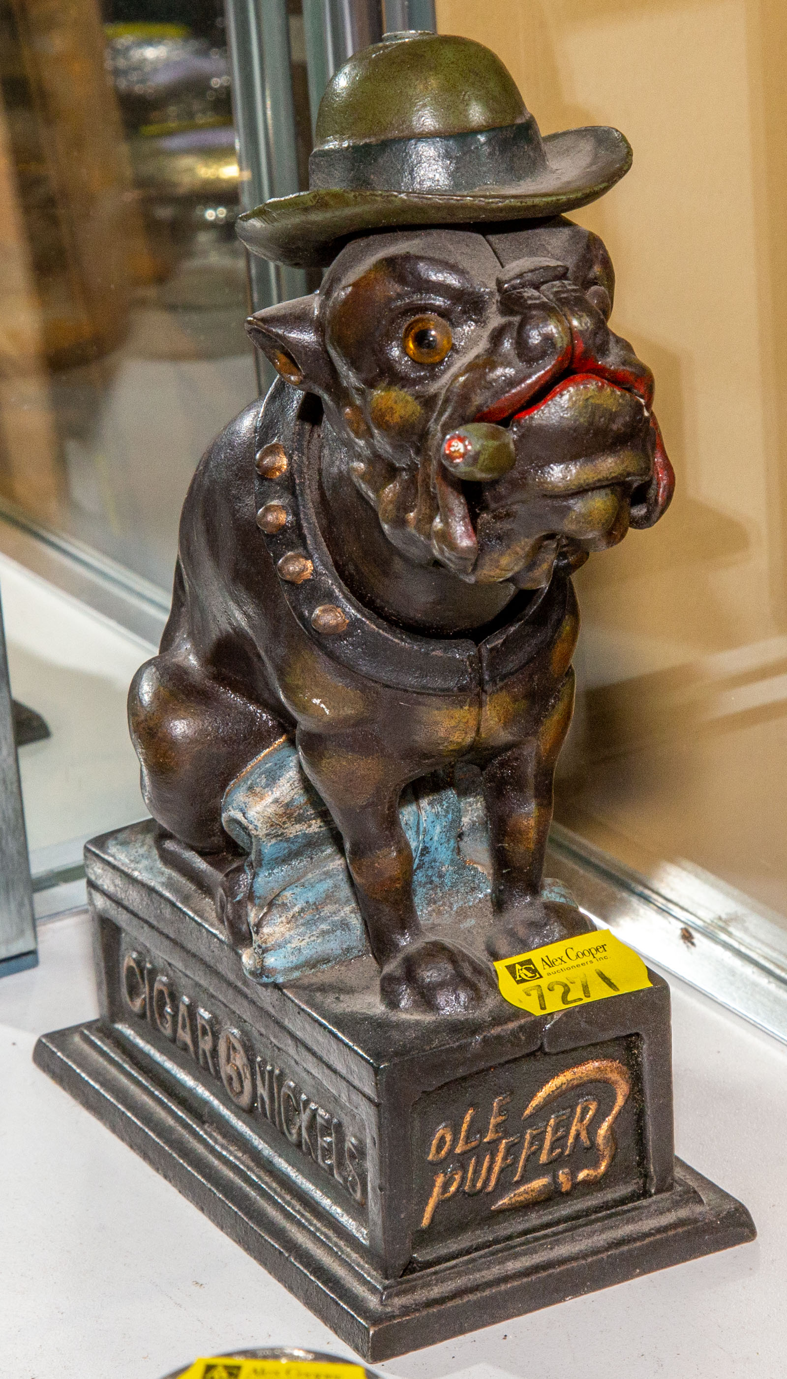 Xonex Cast Iron "Old Puffer" Mechanical Bank Barnebys