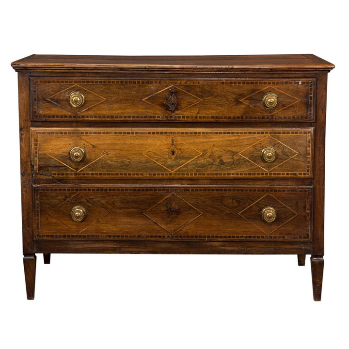 A Continental Neoclassical fruitwood commode