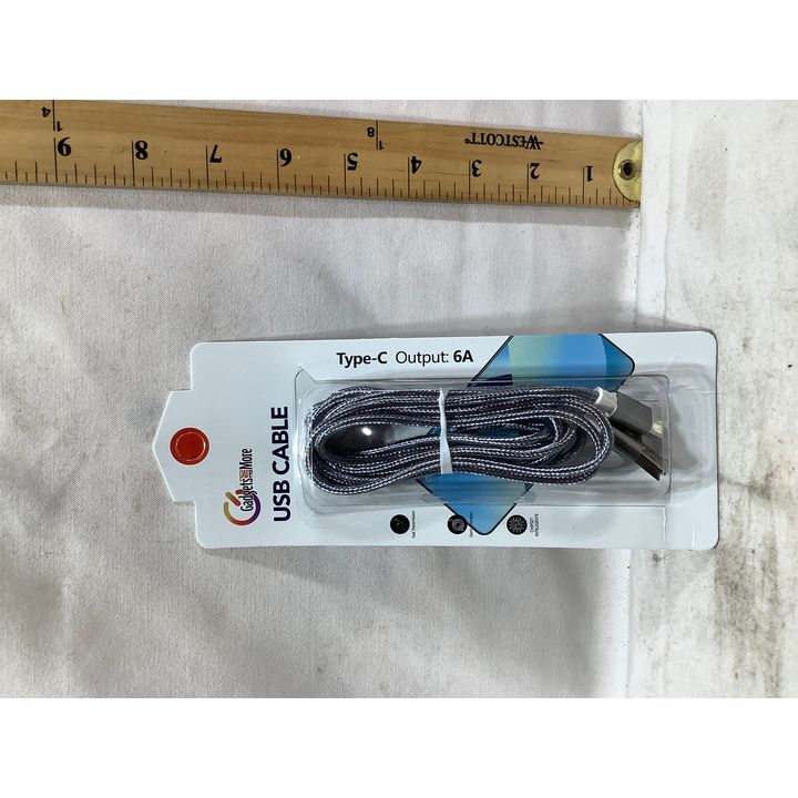 Gadgets & More 6' Silver USB-C Charging Cable