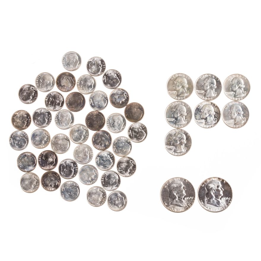 [US] Selection of 1950's BU Silver Coins