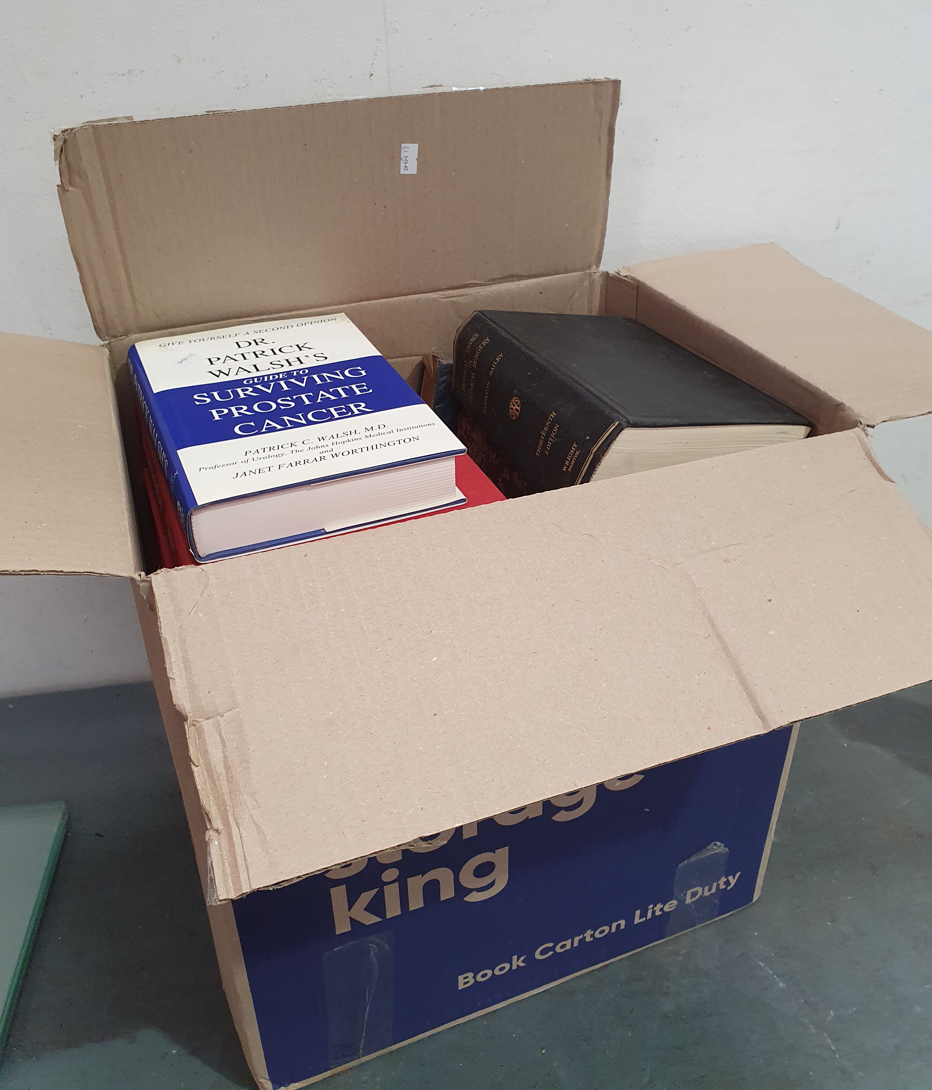 A BOX OF MEDICAL BOOKS