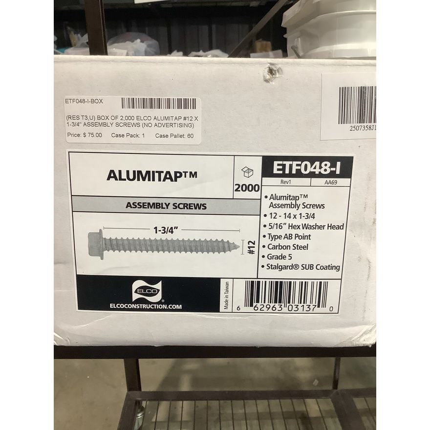 Elco 2,000ct 1-3/4" Assembly Screws