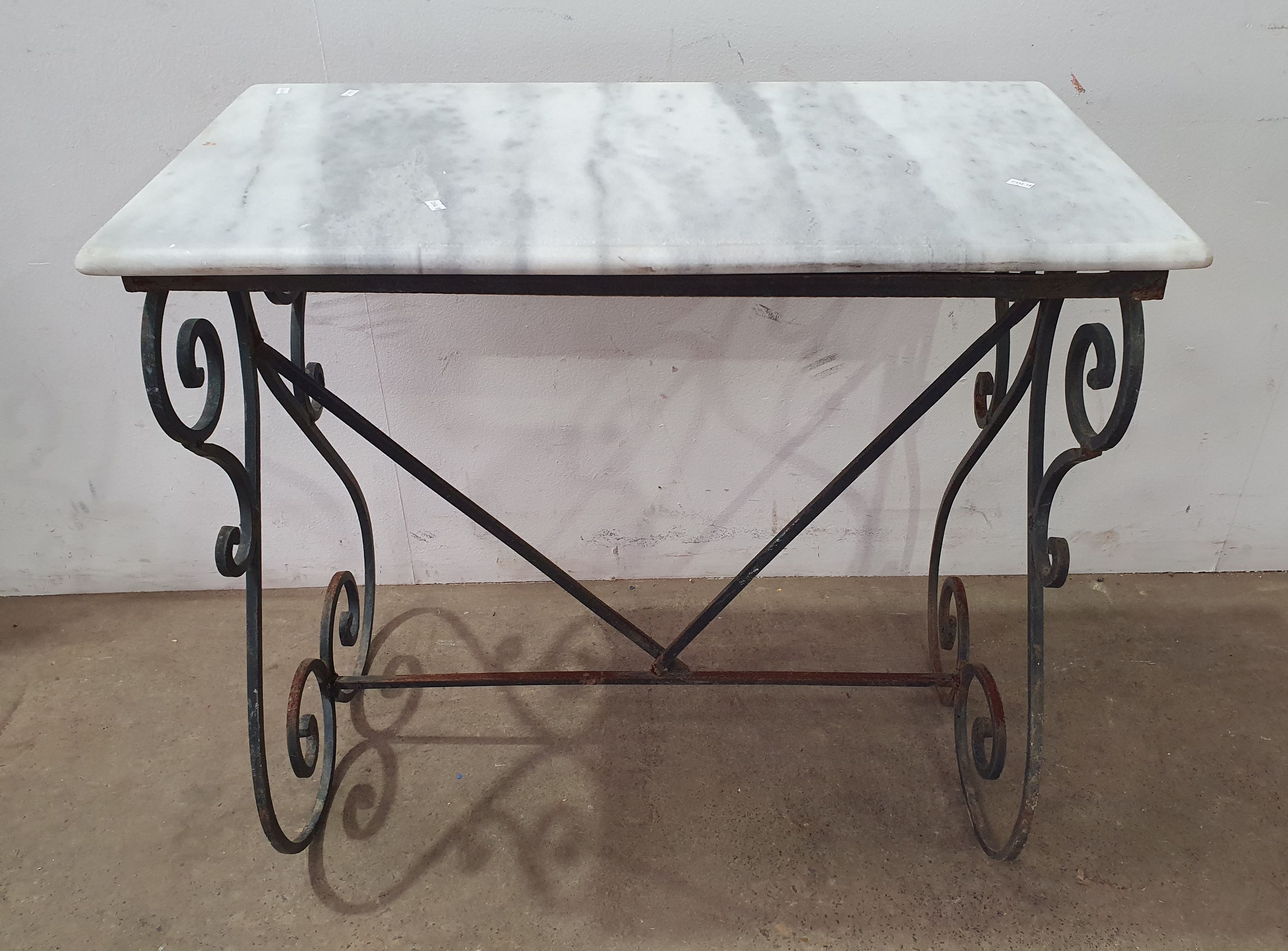 2051 · A MARBLE TOP SIDE TABLE