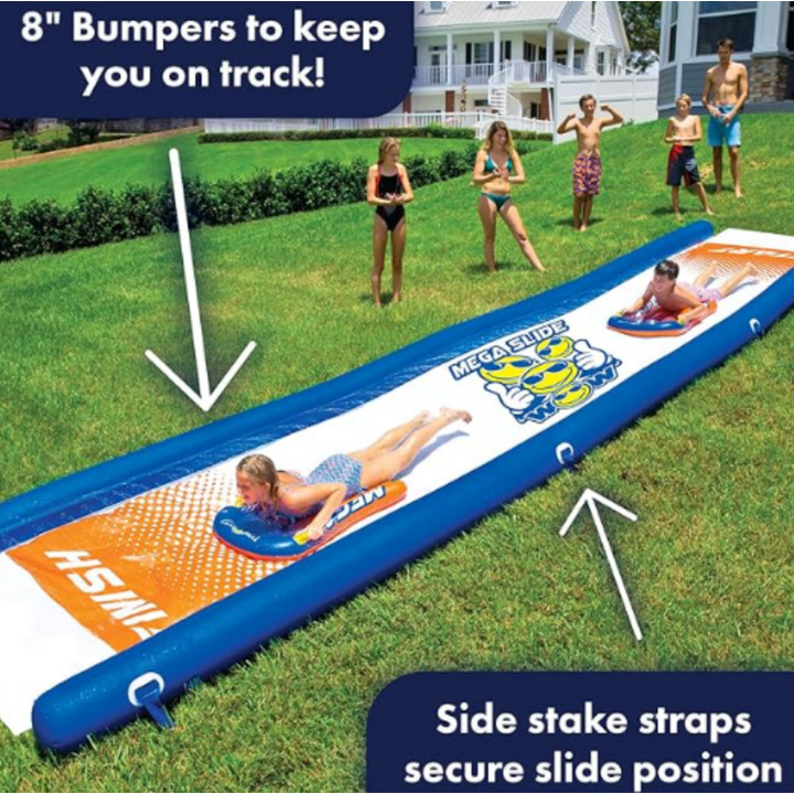 Wow Sports Mega Water Slide W/2 Mega Sleds 25' x 6'