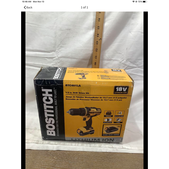 Bostitch 1/2" Drill/Driver Kit- Includes Storage Bag & Charger