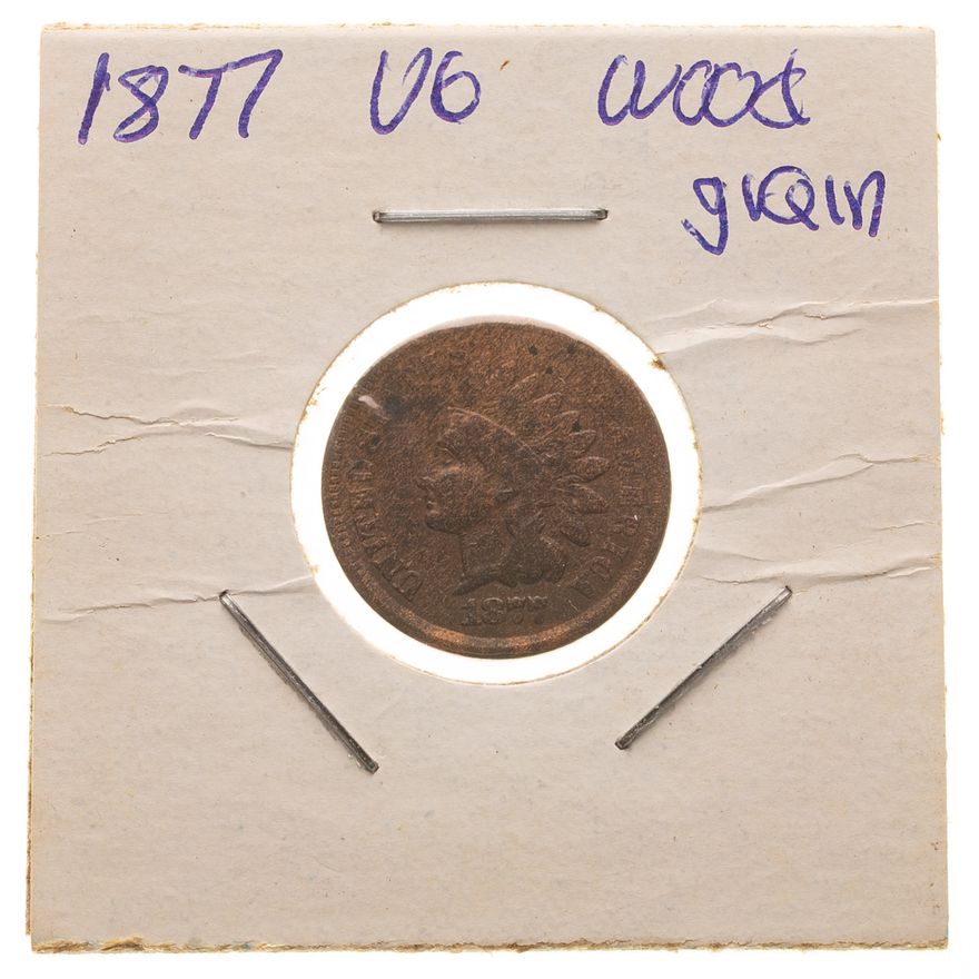 1877 Indian Cent VG - Woody Grain Effect