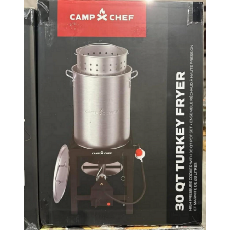 Camp Chef 30 Quart Turkey Fryer with Stand-Propane Hookup
