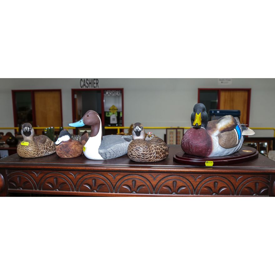 Assortment of Decorative Water Fowl Carvings