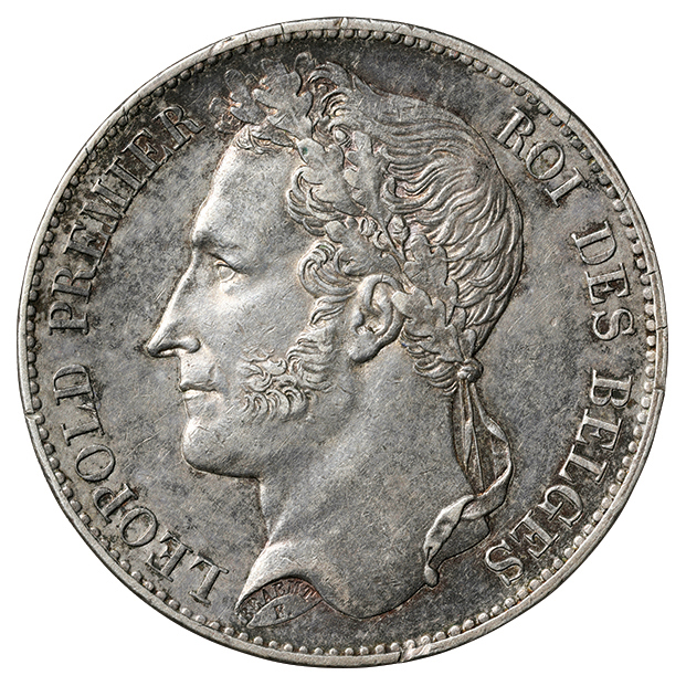 1849年 ベルギー 5フラン 銀貨レオポルド1世 - メルカリ