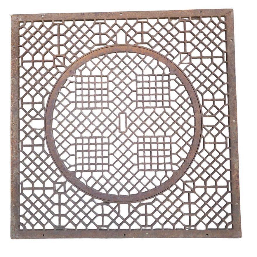 Antique Architectural Cast Iron Ventilation Grate