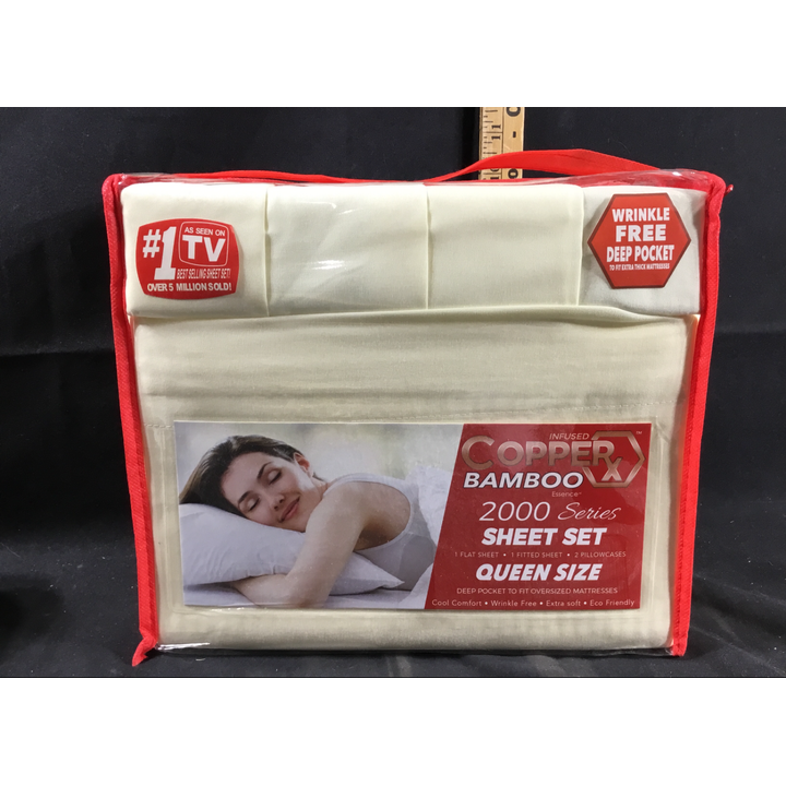 Infused Copper x Bamboo Essence 2000 Series Sheet Set Queen Size (Cream)