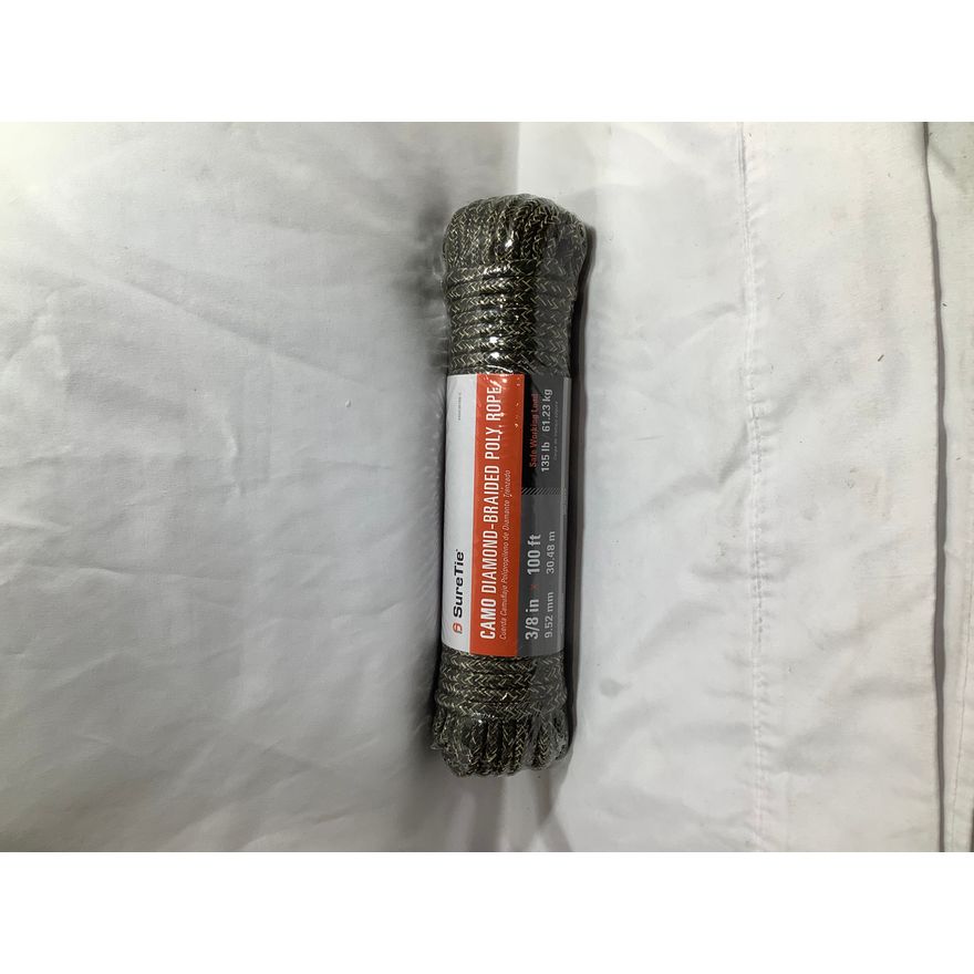 SureTie Camo Diamond-Braided Poly Rope 3/8in x 100ft
