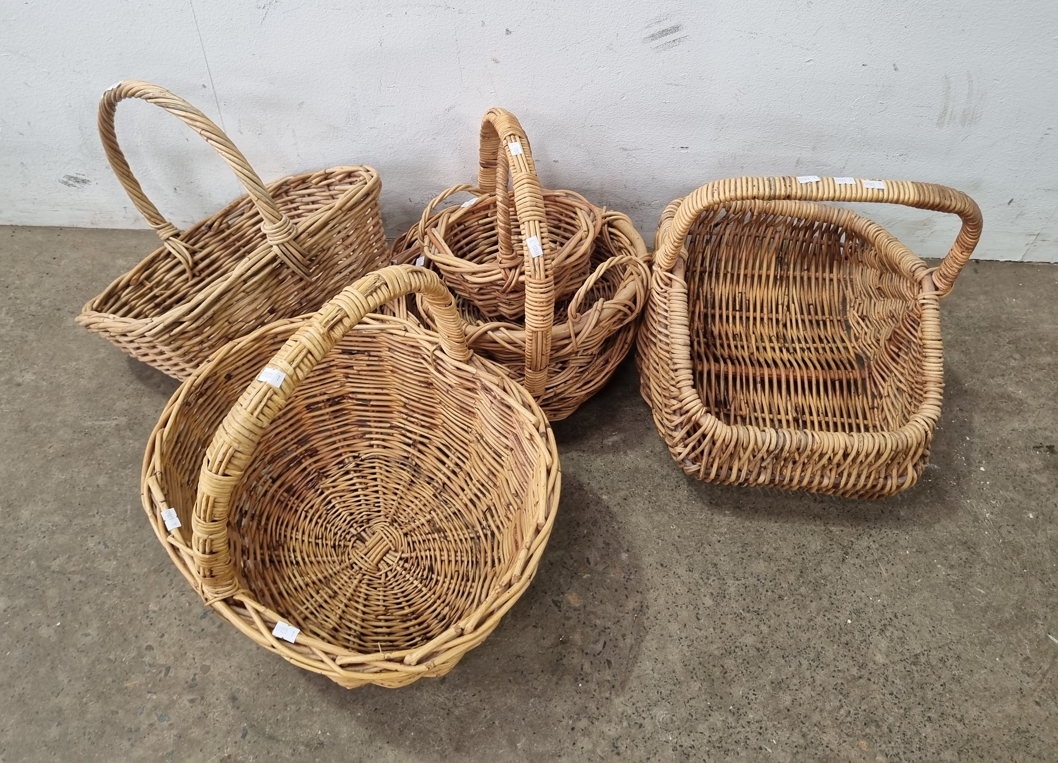 Six Various Cane Baskets