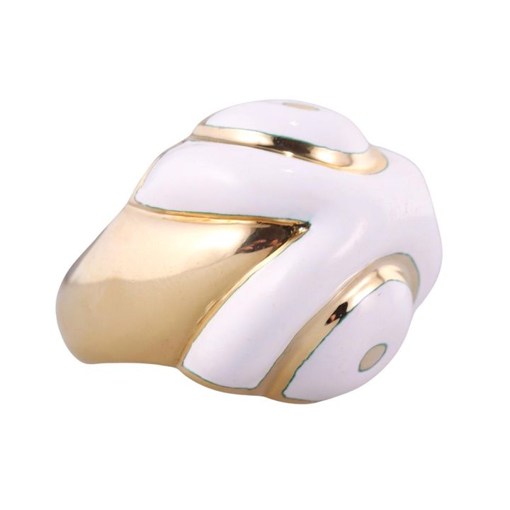 David Webb 18k Gold White Enamel Dome Ring
