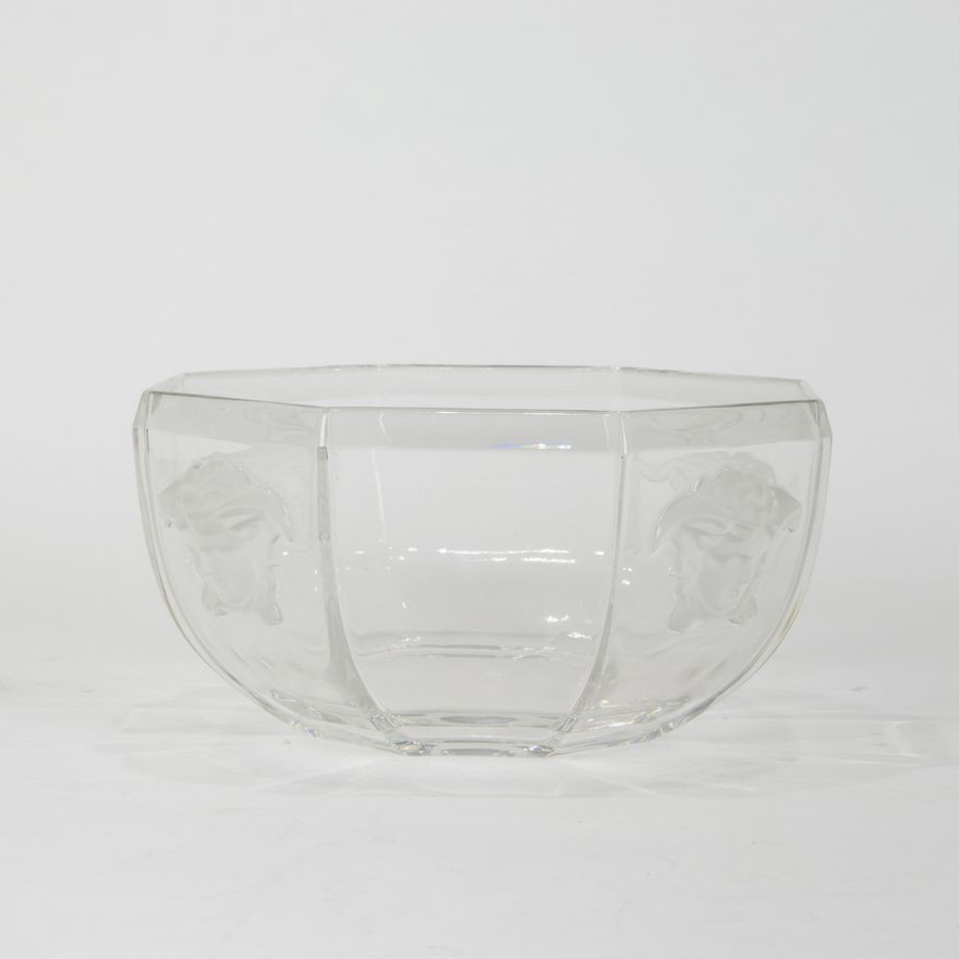 A Rosenthal for Versace frosted and clear glass Lumiere bowl