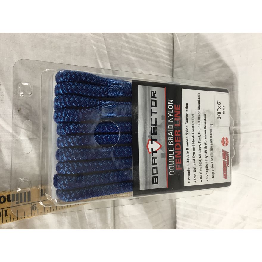 Boat Tector Double Braid Nylon Fender Line 3/8" x 6 Ft