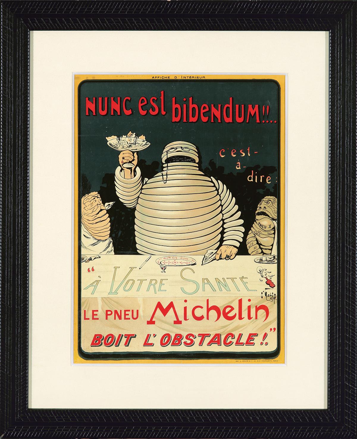 Le Pneu Michelin / Nunc est bibendum. 1898. | Poster Auctions ...