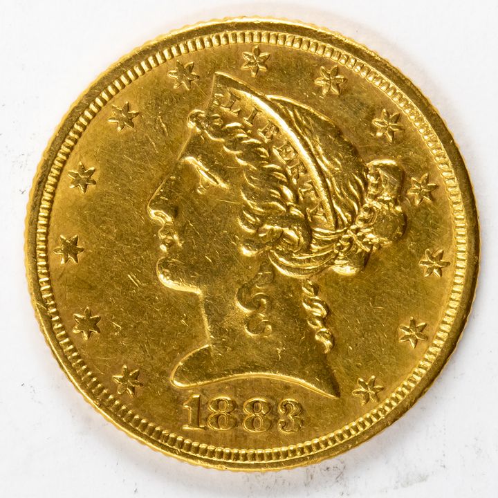 1883 $5 Gold 1/2 Eagle Liberty Head