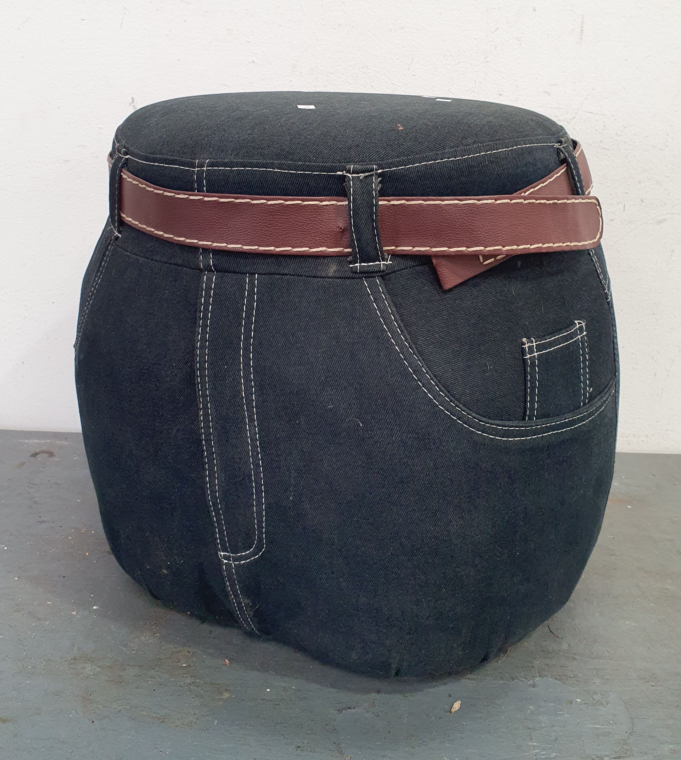 A Denim Jeans Form Stool