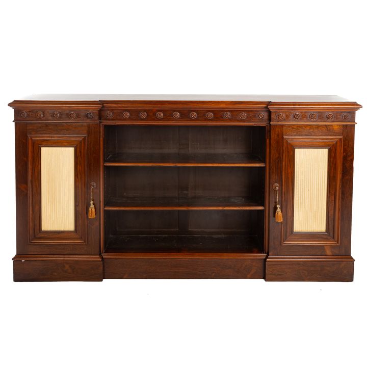 Traditional Style Rosewood Bookcase Cabinet