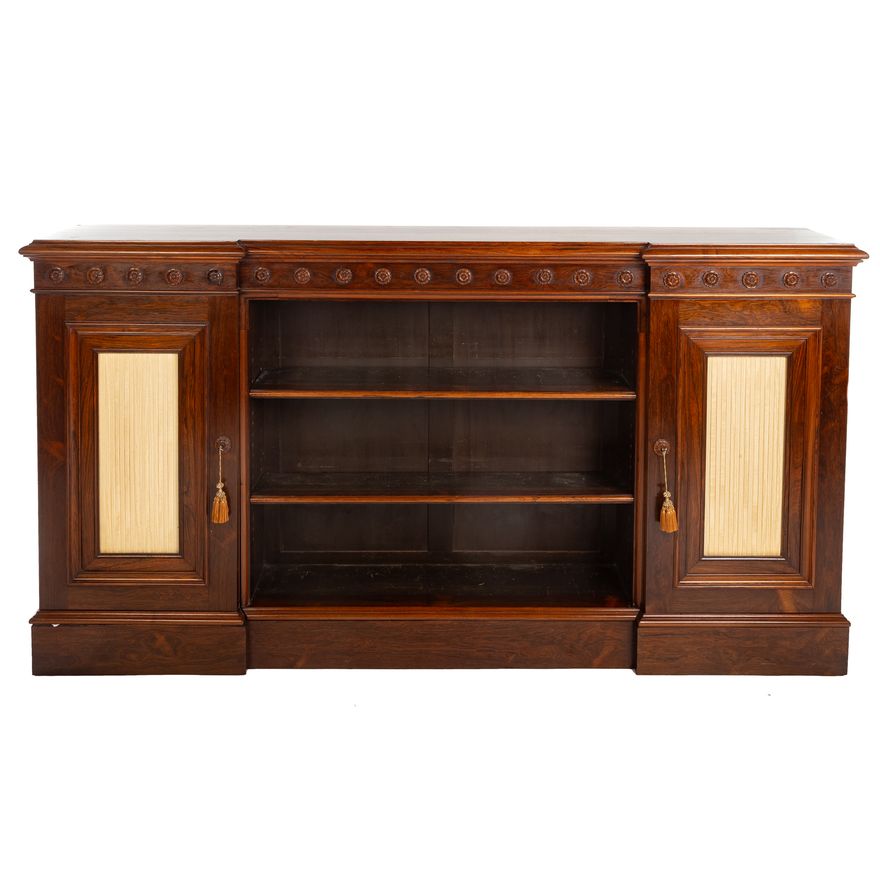 Traditional Style Rosewood Bookcase Cabinet