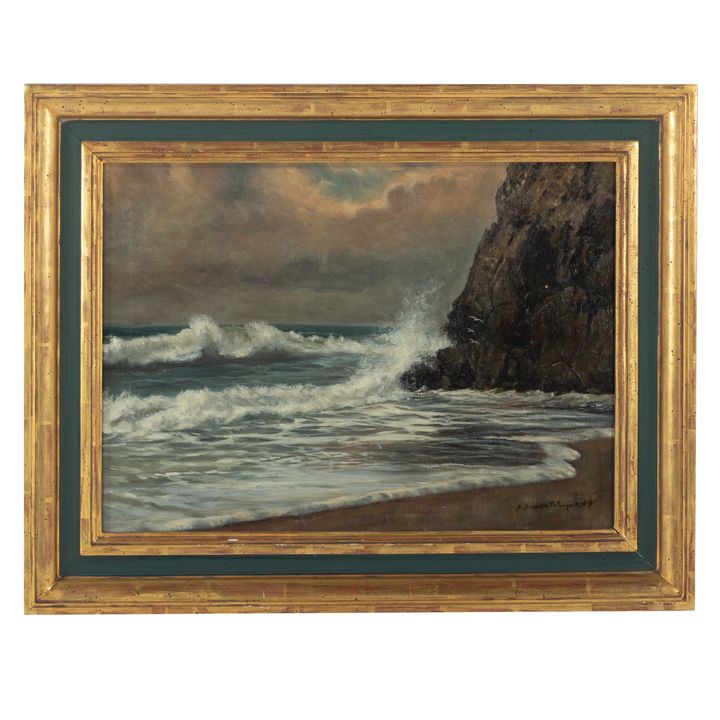 Agnes Augusta Talboys. Crashing Waves, oil