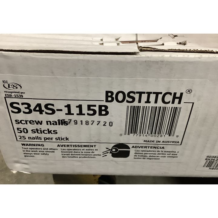 Bostitch S34S-115B Screw Nails 50 Sticks 25 Nails Per Stick