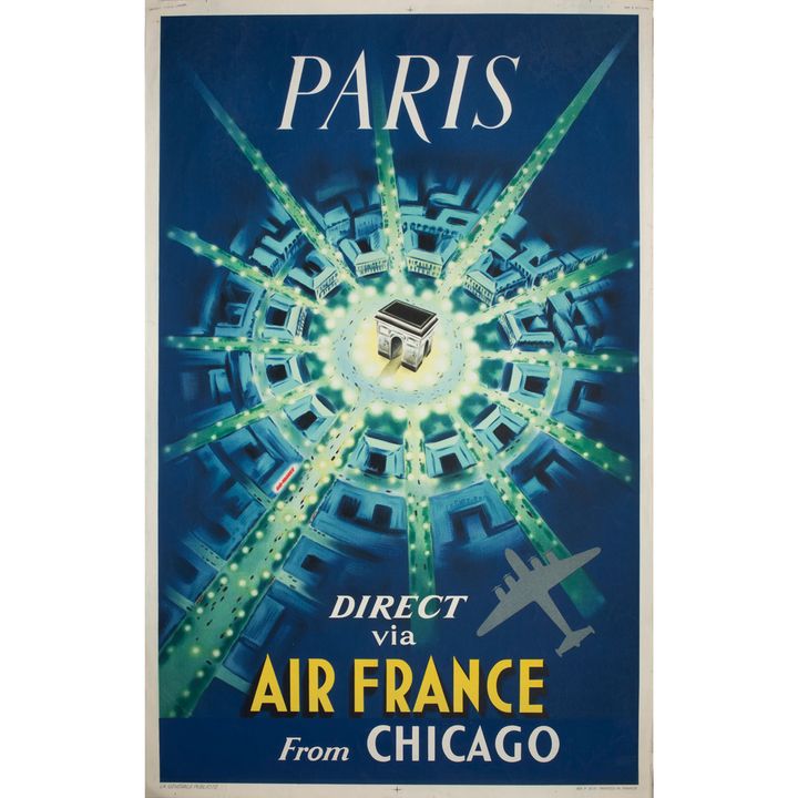 Travel Poster, Paris-Air France