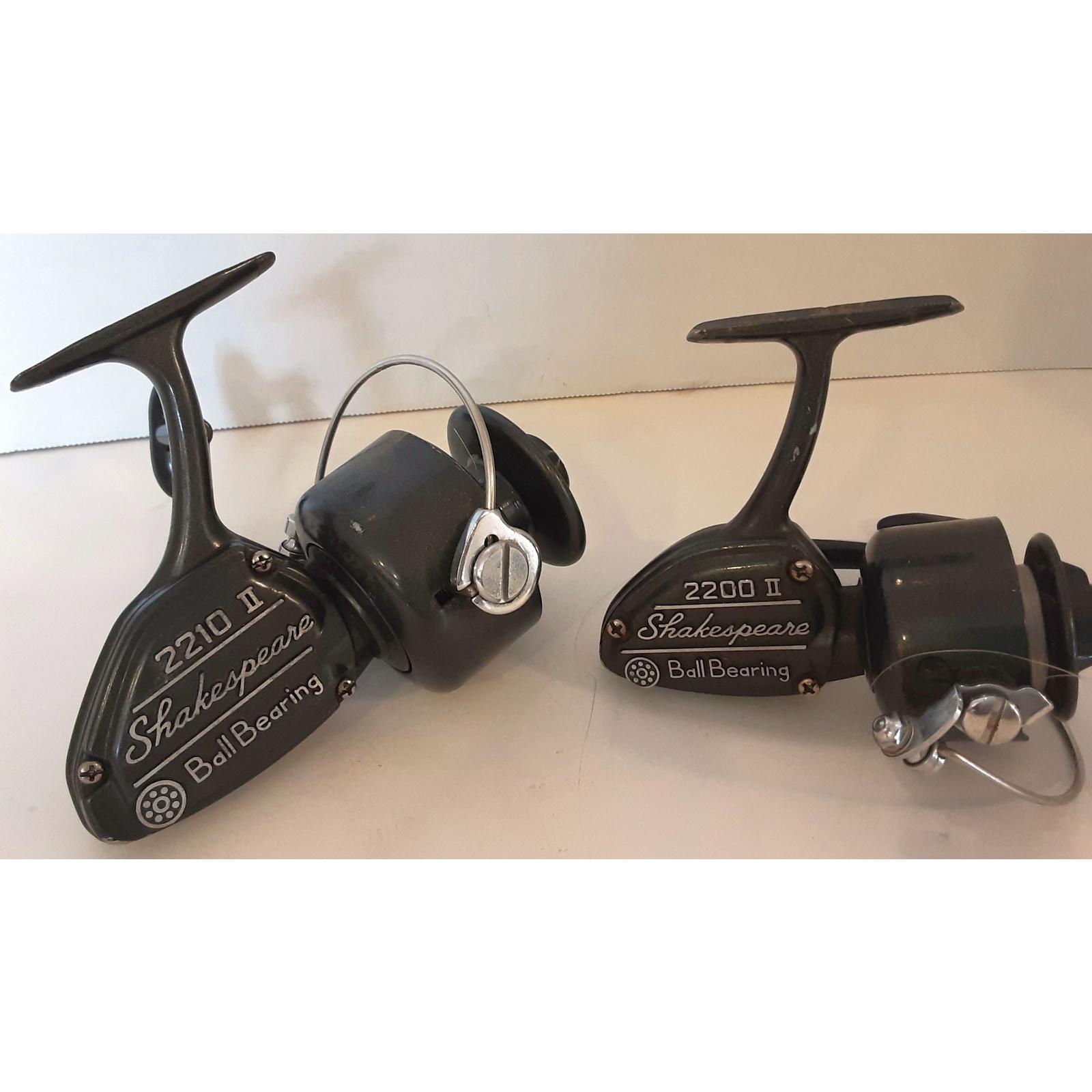 Shakespeare 2200 and 2210 II Ball Bearing Fishing Reels 2PC (Largest 6IN)