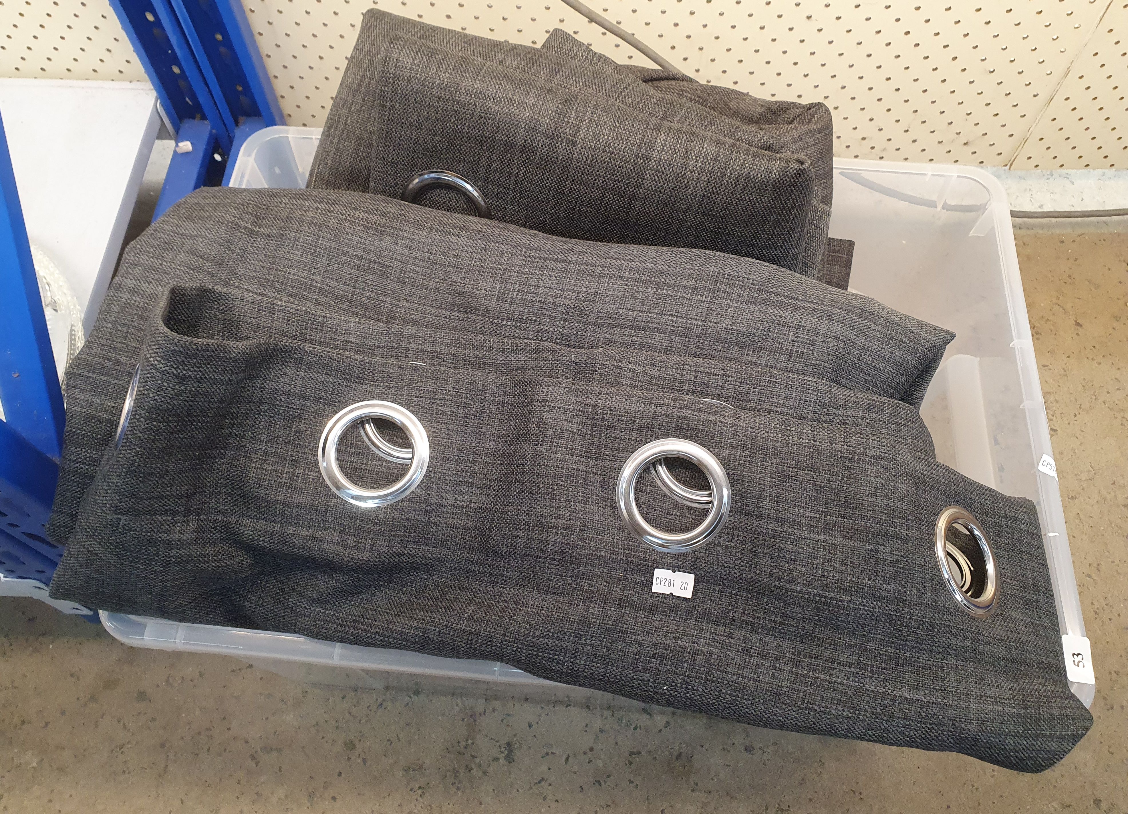 A Set Of Four Polyester Curtains