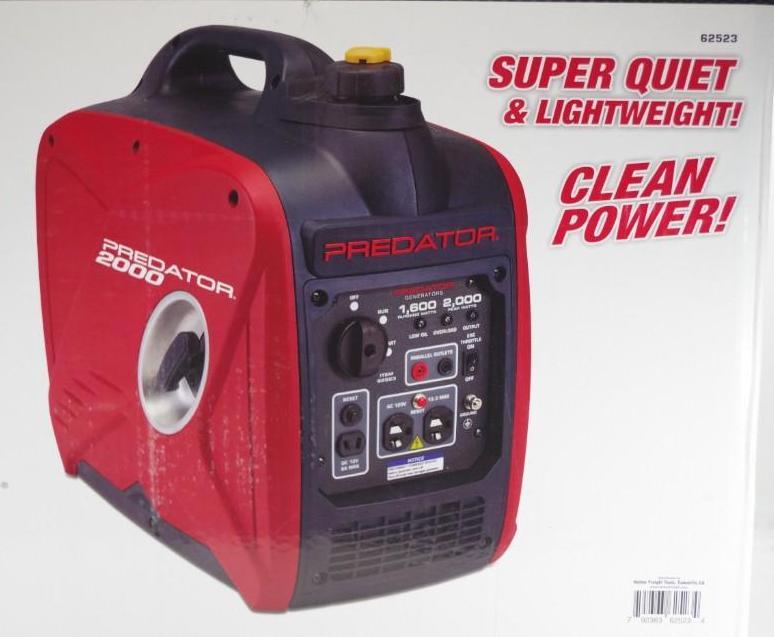 PREDATOR 2000W Gasoline Powered, Portable Inverter Generator, Super ...