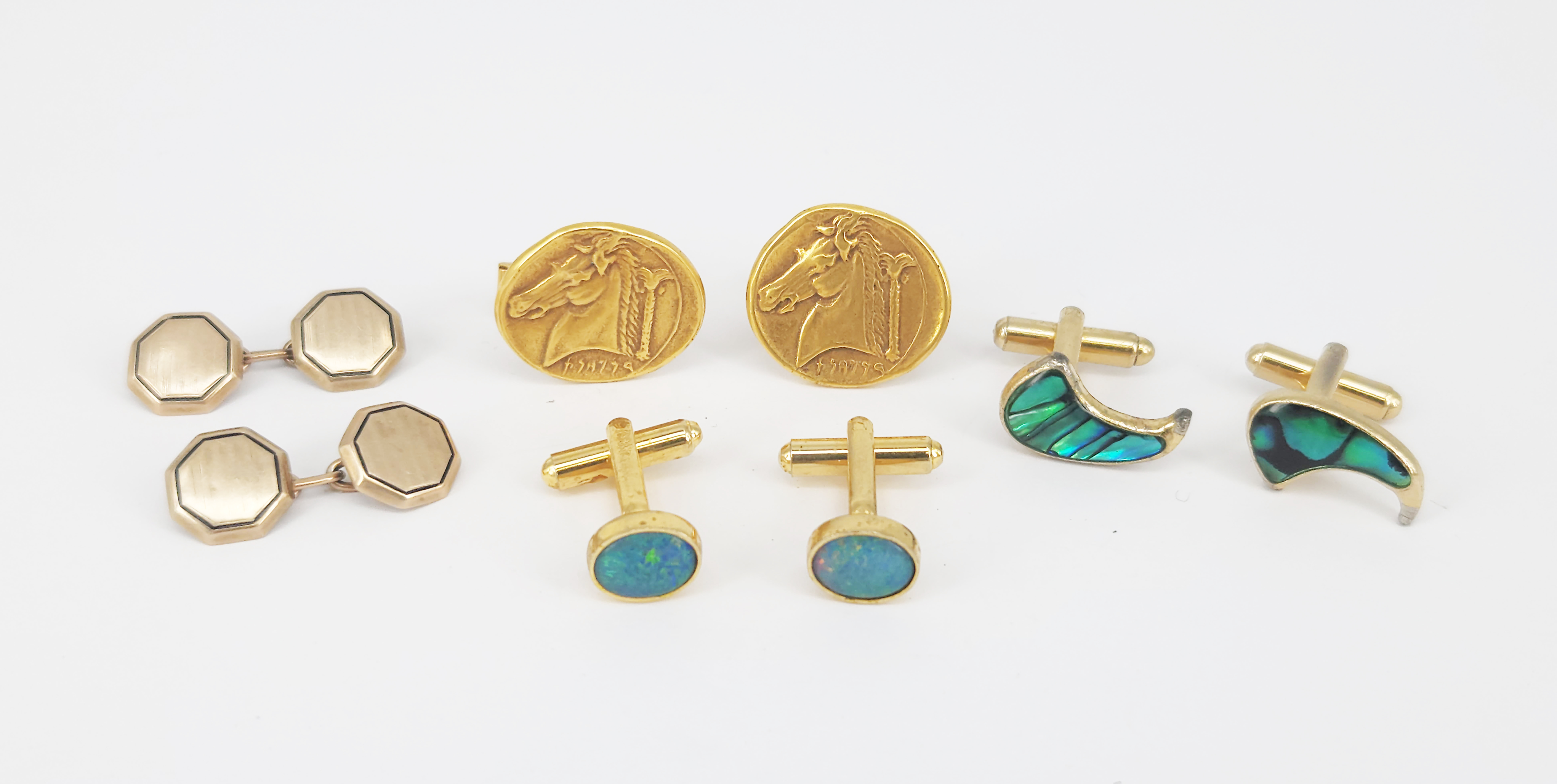 426 · FOUR PAIRS OF VINTAGE CUFFLINKS